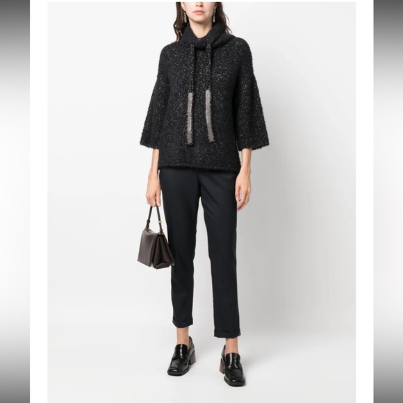 NWT•Fabiana Filippi•Drawstring-Waist Tapered Trousers - Picture 2 of 11